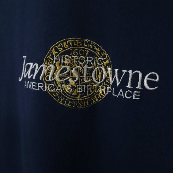 Historic Jamestowne Sweatshirt Womens Size Small Blue Jamestown Embroidered - Picture 5 of 10